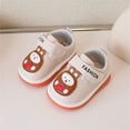 thumbnail image 2 of Uaswgudfs Baby Shoes Cute Bunny Print Boys Girls First Walkers Flat Shoes PU Leather Rubber Sole Walking Shoes, 0-15M, 2 of 5