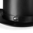 thumbnail image 2 of YUUZONE 1eather Pork Pie Hat Steampunk Hat Gay Top hat BowlerHat Magician Top Hat Steampunk Top Hat Magician Performed Hat, 2 of 19