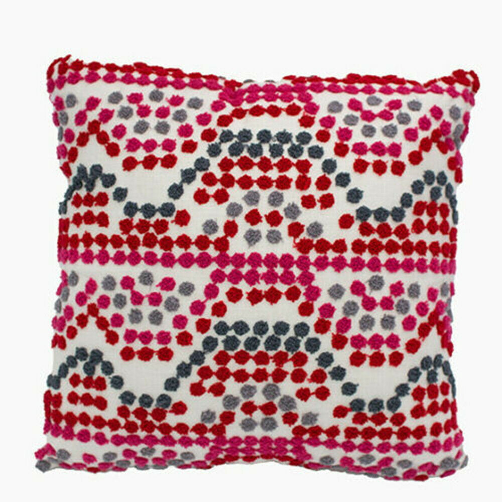Details about   New Anthology Tia Tufted Square Decorative Throw Pillow Multi Color Red Black