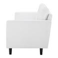 thumbnail image 3 of Tufted Sofa, Fabric, White, Modern Contemporary Urban Design, Living Lounge Room Hotel Lobby Hospitality, 3 of 9