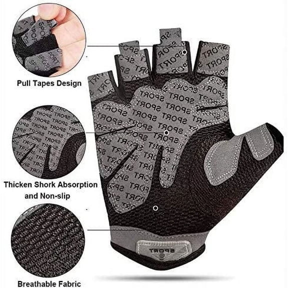 XINDUO-Workout Gloves Breathable Non-Slip Silica Gel Grip Exercise Gloves for Men Women Weightlifting Yoga Dumbbell Bodybuilding Sport