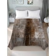 thumbnail image 4 of Brown Flat Sheet Only Twin Size, Soft Breathable Bed Top Sheets for Mattress, Retro Oil Painting Modern Abstract Art Aesthetics Luxury Bedding Flat Sheets for Home Hotel Bedroom Bed Protection, 4 of 9
