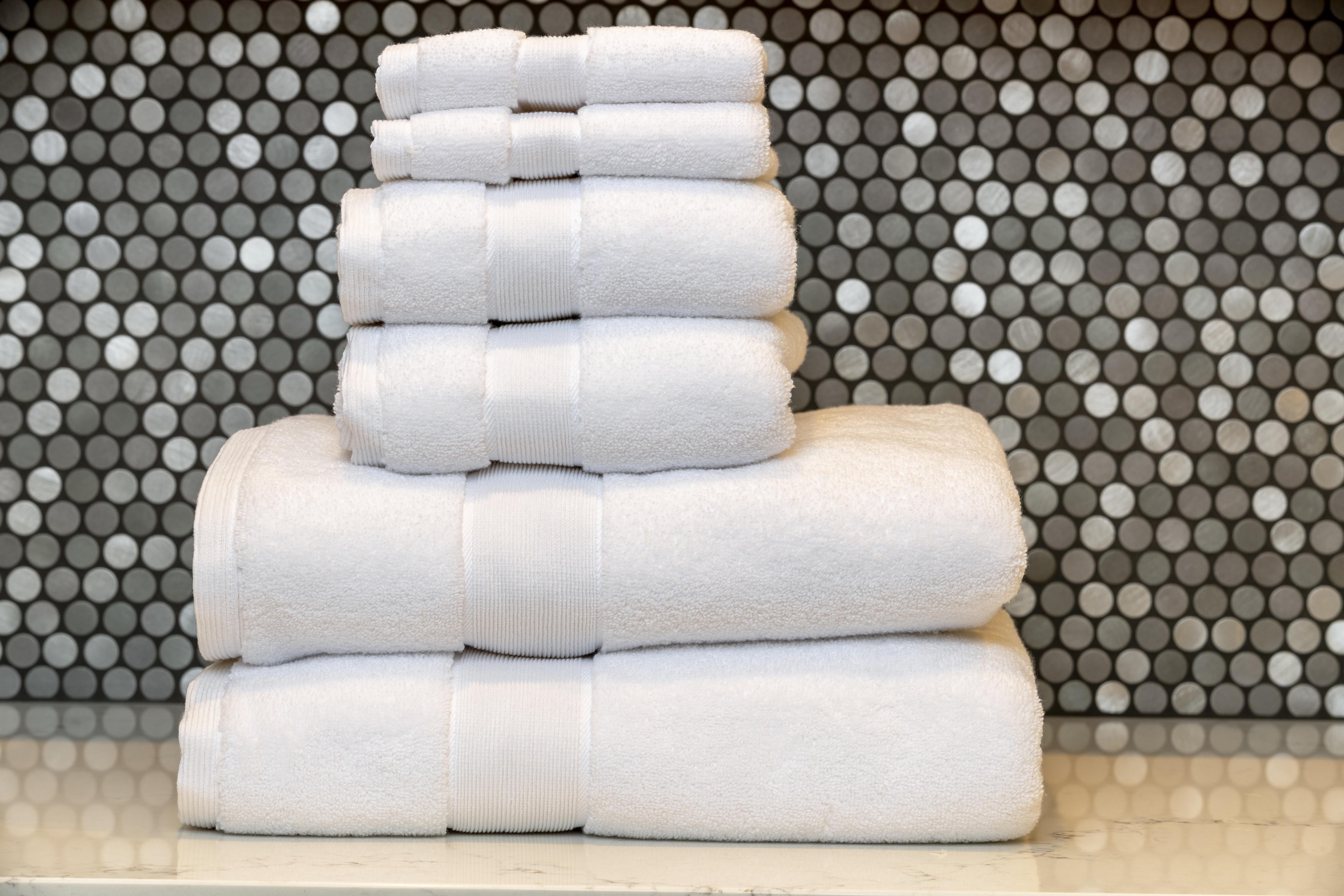 Signature 6-Piece 100% Cotton Bath Towel Set in Creme