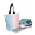 thumbnail image 2 of FORMRS Womens Canvas Tote Bag with Zipper Inner Pocket Shoulder Handbag, Light Pink Gradient, 2 of 7