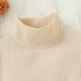 thumbnail image 5 of Toddler Baby Girl Long Sleeve High Neck Knit Shirt Sweater Tops Plaid Skirt Set Kids Fall Winter Outfits 6M-4T, 5 of 9