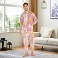 thumbnail image 6 of FORMRS Onesies Pajama for Adults Unisex Hoodie Winter Jumpsuit One Piece Sleepwear, Sizes S-2XL, Flat Yellow Stars, 6 of 7