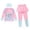 1Light Pink162, variant on XAOFW Girl's Swimsuit Sets Cartoon Print Long Sleeve Rash Guard Top With Swim Pants And Hat 3 Piece Swimwear Club Party Comfortable Stylish Beachwear