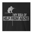 thumbnail image 3 of 9 Crowns Tees Help From Above Funny Military Sniper Tee Shirt (Juniors Black, XS), 3 of 3