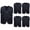 Black, variant on TOPTIE 5 Packs Supermarket Work Vest Volunteer Activity Event Waistcoat with Pockets-Black-3XL
