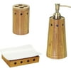 Elite Home Fashions 3-Piece Bathroom Accessory Set, Bamboo