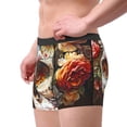 thumbnail image 4 of Daiia Rose Floral Skull Men's Underwear Boxer Briefs, Cotton Stretch Moisture-Wicking Underwear-Large, 4 of 9