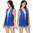thumbnail image 4 of Women's Floral Crochet Lace Trim Open Front Cardigan, 4 of 6