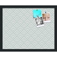 thumbnail image 2 of PinPix ArtToFrames 14x18 Custom Cork Bulletin Board Peaks Modern Pattern White Aqua   Poster Board Has a Fabric Style Canvas Finish, Framed in Satin Black (PinPix-1791), 2 of 6