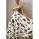 thumbnail image 5 of Productos en liquidación Vestido de verano europeo y americano, sin mangas, sin cuello, de cintura alta, estampado, pintado, con tirantes grandes Verde XL, 5 of 6