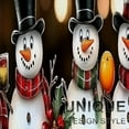 thumbnail image 5 of YIMEIS Snowmen Christmas Decorations Kitchen Mat Rug Set  - 1/2/3 Pcs Perfect for Kitchen Counter, 16''*24''/20''*32''/47''*18'', Functional for Decoration, 5 of 10