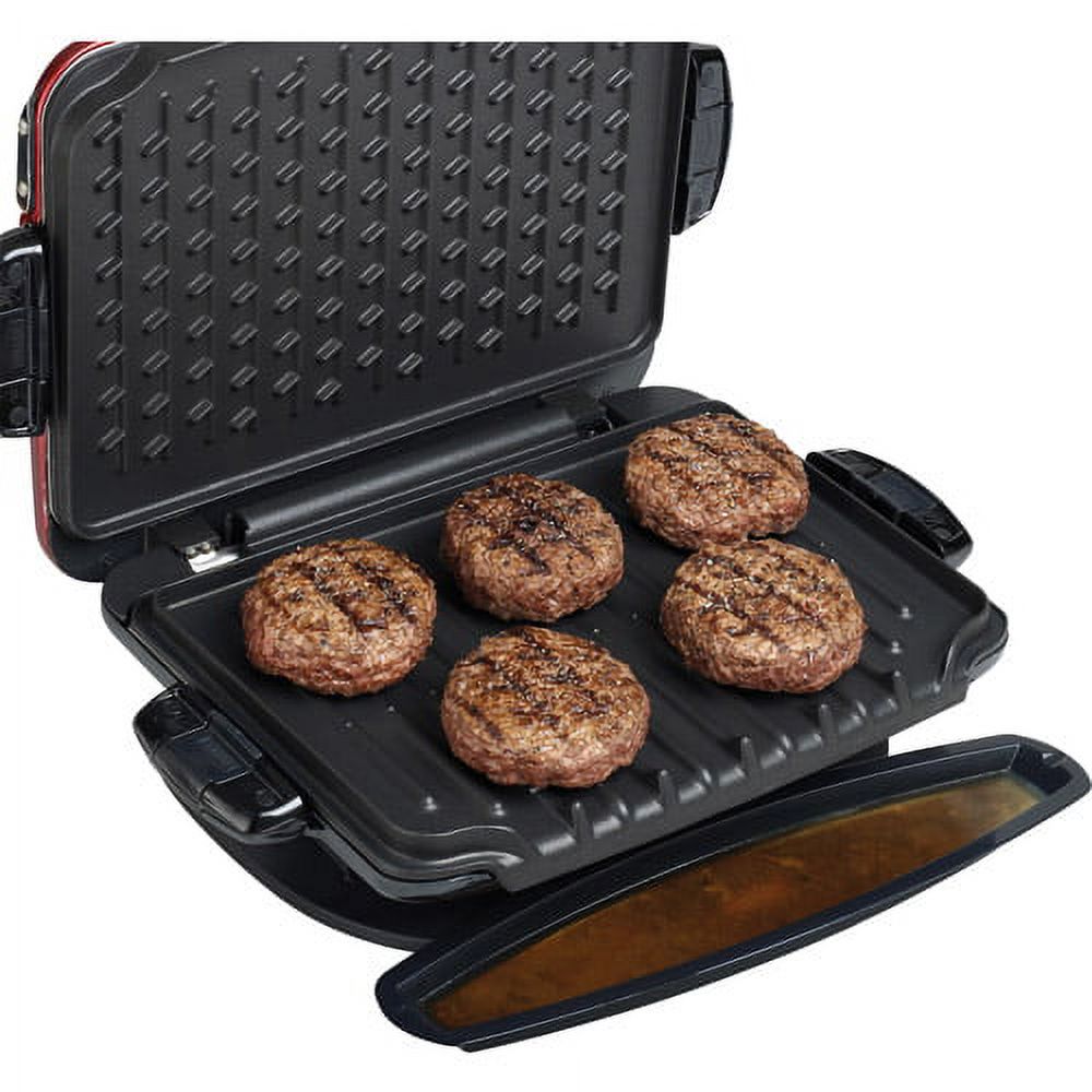 George Foreman 84-Inch Removable Plate Grill, Red