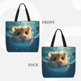 thumbnail image 2 of Balery Cute Swimming Guinea Pig Bolsa de Mano para Mujeres con Cremallera, Bolsa de Gimnasio con Compartimentos, Bolsa para Laptop, Bolsa para Trabajo, 2 of 7