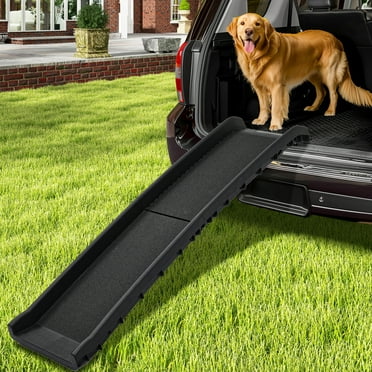Dextrus Folding Dog Ramp for Easy Pet Access with Anti-Slip Tape,61 in Portable & Reliable Pet Ramp for Large Dogs with Safe Raised Sides Stairs Step for SUV Truck,150lbs Load Capacity