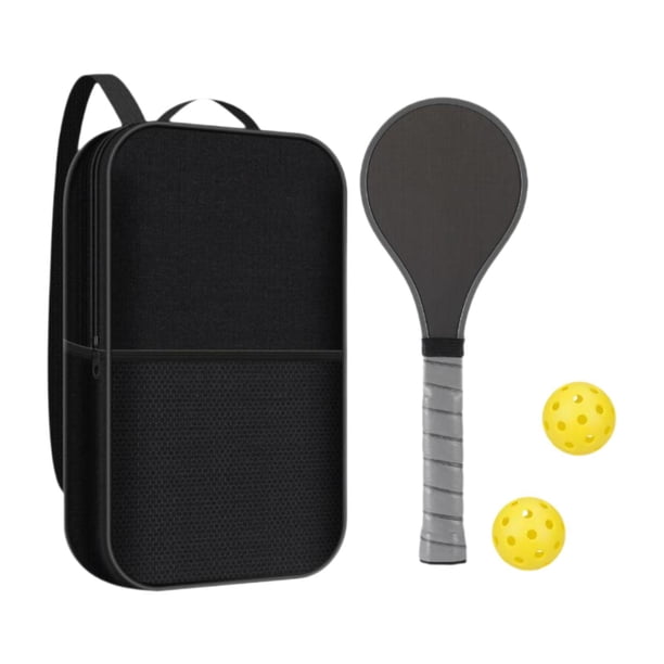 Paddle de entrenamiento de con 2 pickleballs de fibra de carbono Premium Pickleball Practice Paddle Pickleball Racket Estilo D