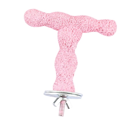 Bvdfgk Bird Perch Stand Bird Cage Perch Standing Parrot Stand Paw Grinding for Canaries Pink