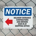 thumbnail image 5 of (2 Pack) Delivery Entrance Contractors OSHA Notice Sign 18 Inch X 12 Inch Indoor / Outdoor Rust-Free Aluminum Metal Signs for Workplace, Workshop, and Construction Site, Made in the USA, 5 of 8