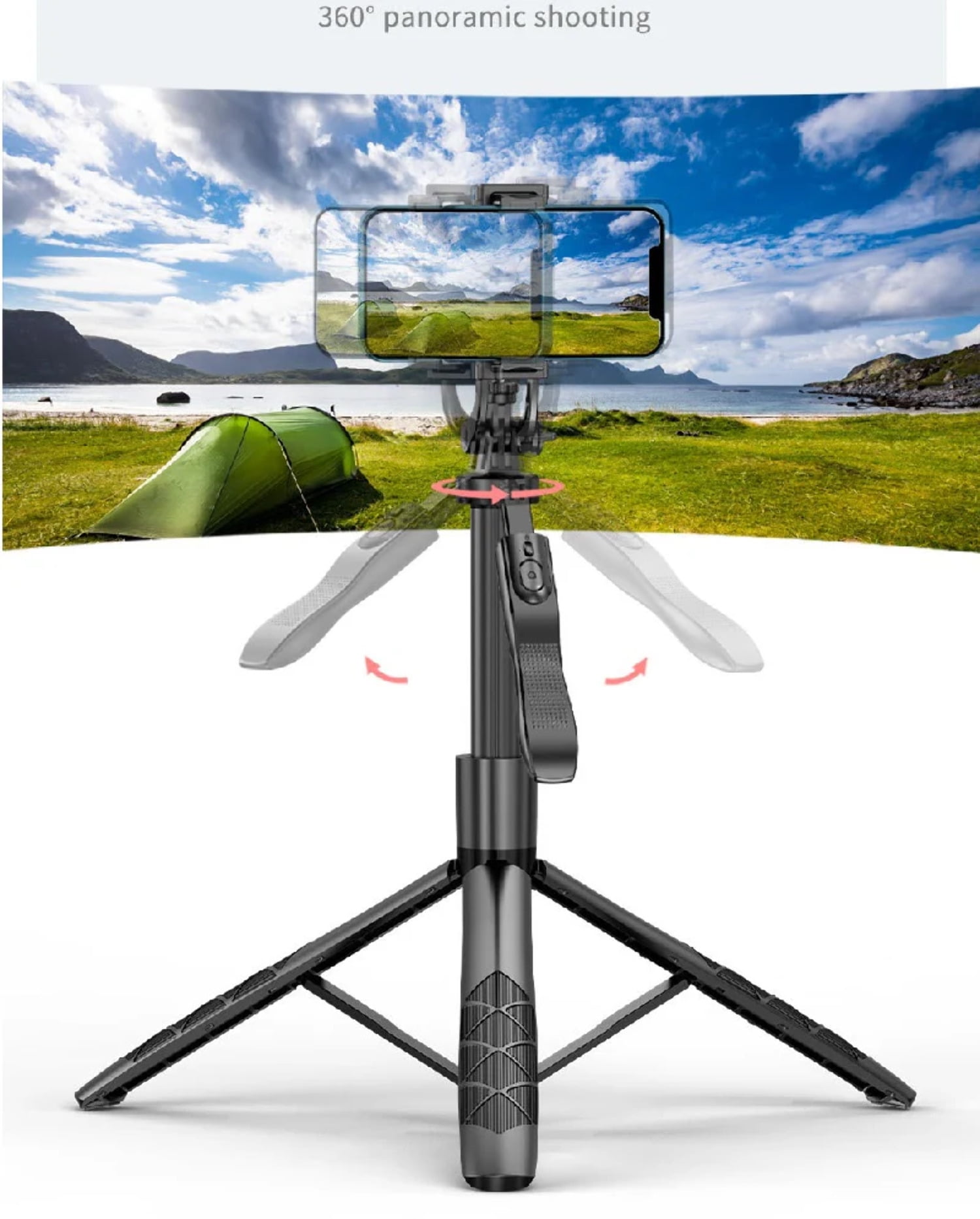 360 Auto Face Tracking Gimbal AI Smart Gimbal Face Tracking Auto Phone Holder for Smartphone Video Vlog Live Stabilizer Tripod… (White)