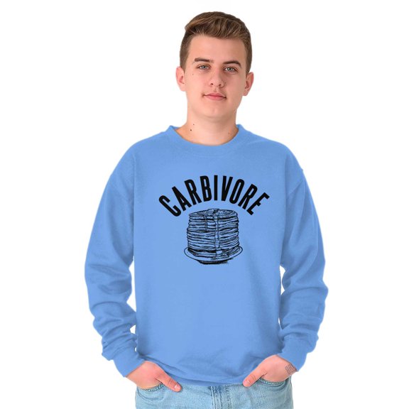 Carbivore Pancake Breakfast Foodie Unisex Plus Fleece Graphic Sweatshirt Brisco Brands 2X