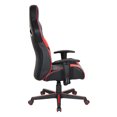 thumbnail image 3 of Vapor Gaming Chair in Black Faux Leather with Red Accents, 3 of 15