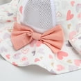 thumbnail image 4 of Clearance under $5-Shldybc Toddler Baby Summer Sun Protection Fashion Heart Print Mesh Breathable Sun-hat Cute Sunscreen Hat Cap, Baby Sun Hat on Clearance( Pink, 1-4 Years ), 4 of 6