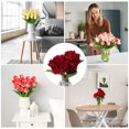 thumbnail image 5 of Unique Bargains Hydrangea Artificial Flowers, 3PCS Faux Hydrangea Flowers Artificial Hydrangeas Fake Silk Faux Flowers, Red, 5 of 5