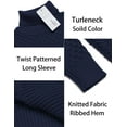 thumbnail image 5 of COOFANDY Men's Slim Fit Turtleneck Sweater Casual Knitted Twisted Pullover Solid Sweaters, 5 of 5