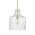 thumbnail image 5 of Warehouse of Tiffany Daelan 1 Light Clear Dimpled Glass Single Light Brass Pendant Light, 5 of 5