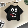 thumbnail image 2 of Ropa de verano para niños, camiseta de algodón para deportes al aire libre, camiseta informal de dibujos animados para niños y niñas, camiseta cómoda con cuello redondo, 2 of 5