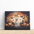 thumbnail image 3 of Mummy Labrador Retriever Happy Halloween with Pumpkins Bats Spooky Fun Horizontal Matte Canvas Poster Lab Dog Lover Gifts Wall Art Home Decor - 00019, 3 of 5