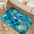 thumbnail image 3 of 1pc Two Koi Fish and Water Lilies Absorbent Non-Slip Bathroom Thickened Flannel Rug Decor,Soft,Quick Drying,Suitable For Indoor/outdoor Use,Bathrooms,Bedrooms,Kitchens,Terrace,Laundry Rooms,16"x24", 3 of 9