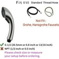 thumbnail image 2 of YWIYIUD 2PCS 2 In 1 Double Head Shower Adapter Durable Kitchen Pull Down Faucet Side Spray Durable Sprayer Head Replacement Part for Home Hotel and Restaurant, 2 of 4