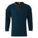 thumbnail image 3 of Blusas y camisas de manga larga con cuello redondo para hombre, cuello redondo, manga larga, botones diarios, camisas casuales sólidas, blusa para hombre, blusa de poliéster, 3 of 5