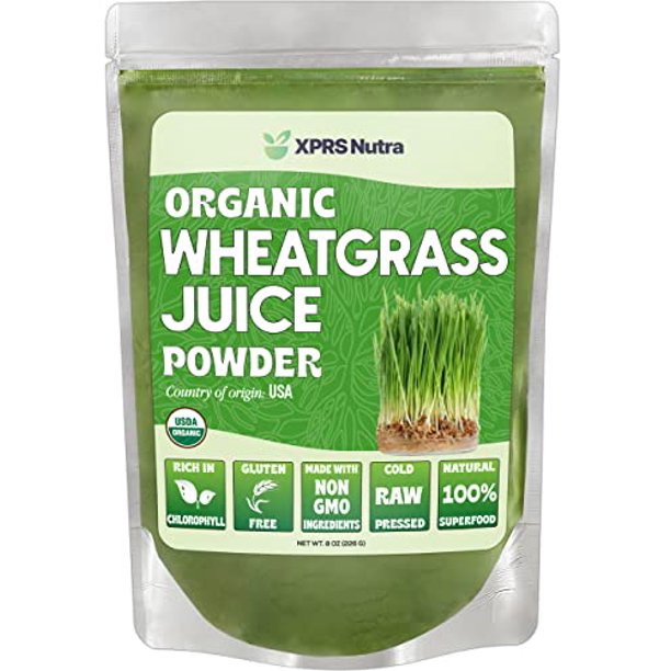 XPRS Nutra Organic Wheatgrass Juice Powder Sustainably Grown in The