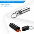 thumbnail image 3 of 2PCS Keychain Pill Holder,Portable Aluminium Alloy Waterproof Pill Box Container,Small Mini Pill Case for Outdoor Travel or Pocket, 3 of 5
