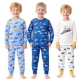 thumbnail image 3 of Kids Child Toddler Boy Pajamas Pj Set Long Sleeve Snug Fit Soft & Cozy Sleepwear & Loungewear 3-Pack Size 2Y to 10Y, 3 of 9