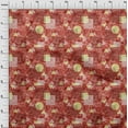 thumbnail image 3 of oneOone Velvet Dark Rose Brown Fabric Circle & Triangle Geometric Fabric For Sewing Printed Craft Fabric By The Yard 58 Inch Wide, 3 of 5
