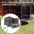 thumbnail image 5 of 6 Pack Trampoline Pole Caps, 1.25" Diameter, for Flat Steel Sheet Top Ring System, Black (6 Trampoline Guard Caps + 6 Screws + 1 Wrench), 5 of 5