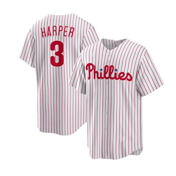 Maillot de Baseball pour Hommes Philadelphia Phillies STOTT 5 TURNER 7 HARPER 3 Réplique Nom Joueur Jersey