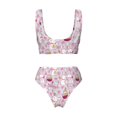 thumbnail image 2 of Honeii Easter Rabbit Print Women’s Bikini Set,Two Piece Swimsuit Bathing Suits,Stylish High Elasticity Swimwear for Beach and Pool, 2 of 6