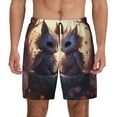 thumbnail image 3 of Uemuo Romantic Rose Animal Couple Pattern Mens Swim Trunks Quick Dry Board Shorts with Mesh Lining, Stretch Beach Shorts Quick Dry No-Chafing Board Shorts-XX-Large, 3 of 9