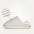thumbnail image 4 of CHUMUD Women's House Slippers Plush Lined Winter Clogs - Cozy Striped Fleece Slippers with Durable Sole for Indoor Wear, 4 of 9