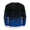 thumbnail image 4 of JULMCOMO Halloween Waffle Polo Shirts for Men All Over Bat Print Long Sleeve Collared Loose Fit Casual Golf Shirts Holiday Party Tops Blue L, 4 of 6