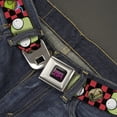 thumbnail image 2 of Invader Zim Belt, Seatbelt Buckle Belt, Invader Zim Gir Face and Food Icons Checker Black Hot Pink, Youth 22 to 32 Inches, 2 of 9