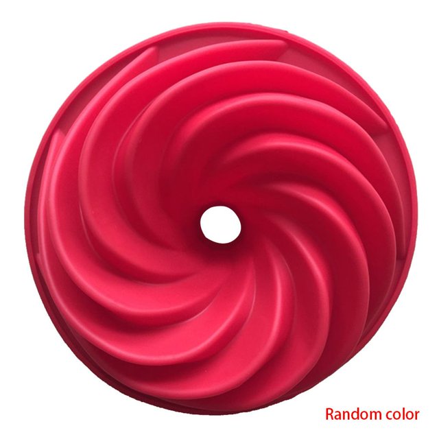 Random Color Kitchen Bakeware Swirl Shape Silicone Cake Moulds Pan DIY Cookies Desserts Baking Mold Pastry Tools