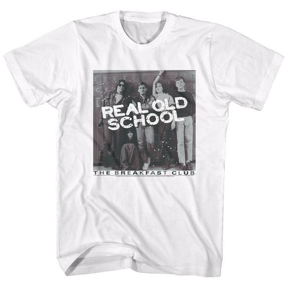 Breakfast Club Real Old School White Adult T-Shirt 4Xl
